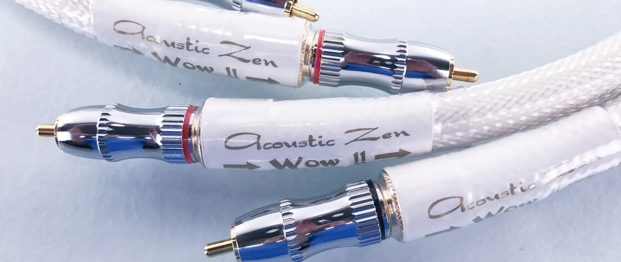 Zdjęcie przedstawia kable hi end acoustic zen z koncowkami.