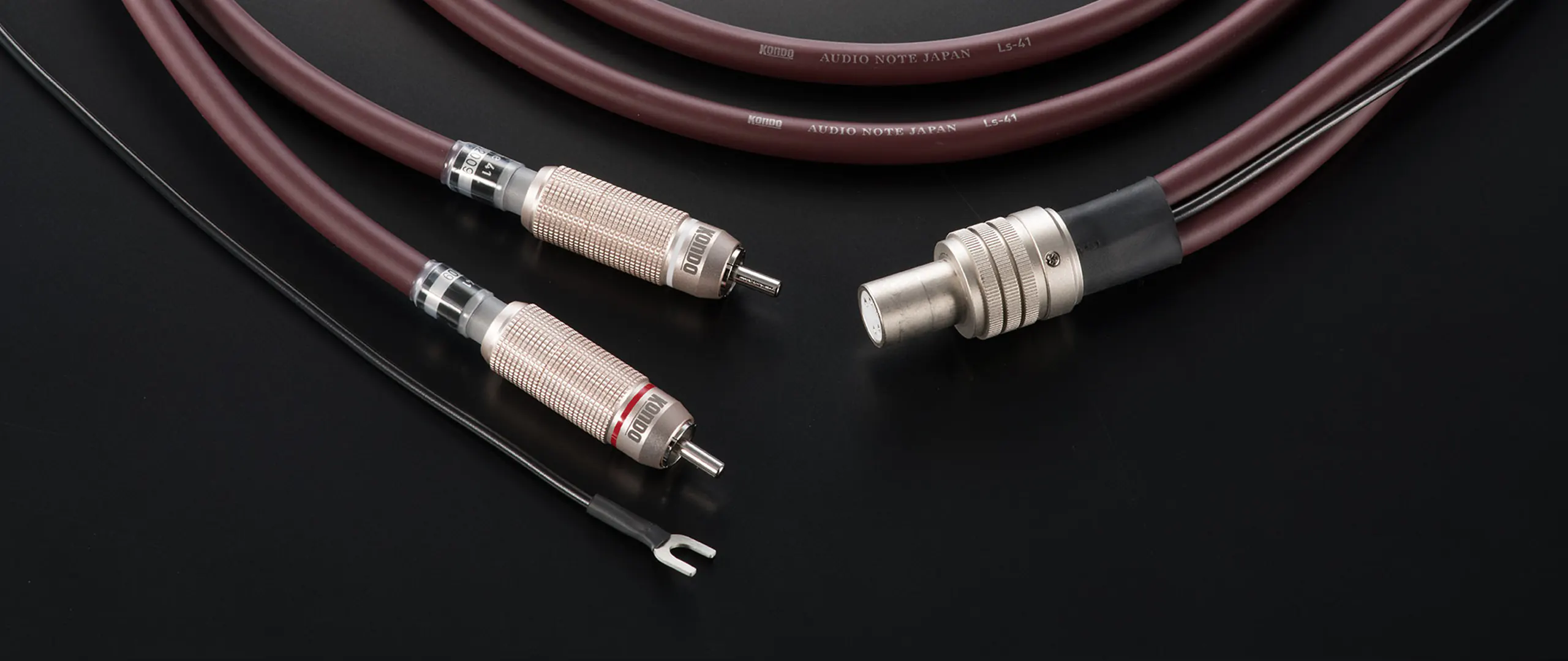 Zdjęcie przedstawia kable hi end kondo audio note.